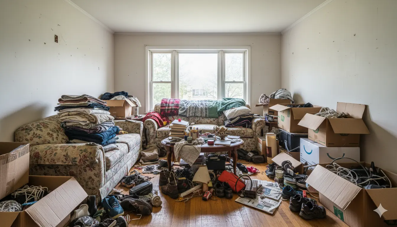 Before junk removal cleanout